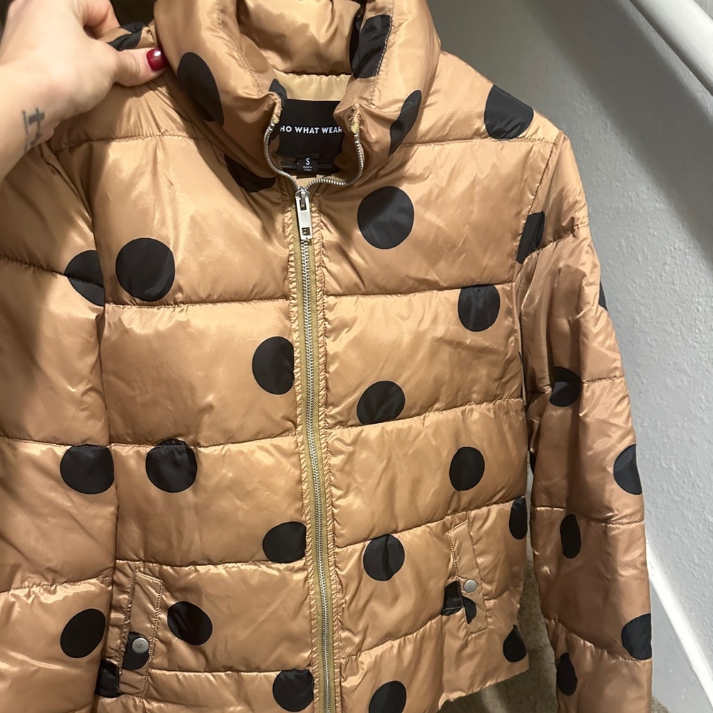 Brown with black polka dots jacket